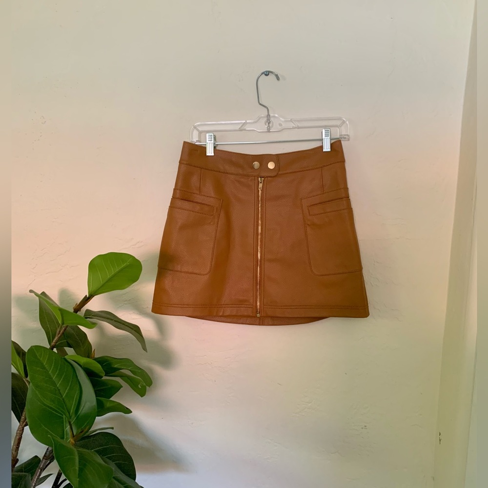 Free People Brown Mini Skirt Size 2